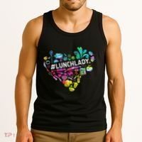 Tie Dye Lunch Lady Cafeteria Staff Welcome Back To School Tank Top thumb 3