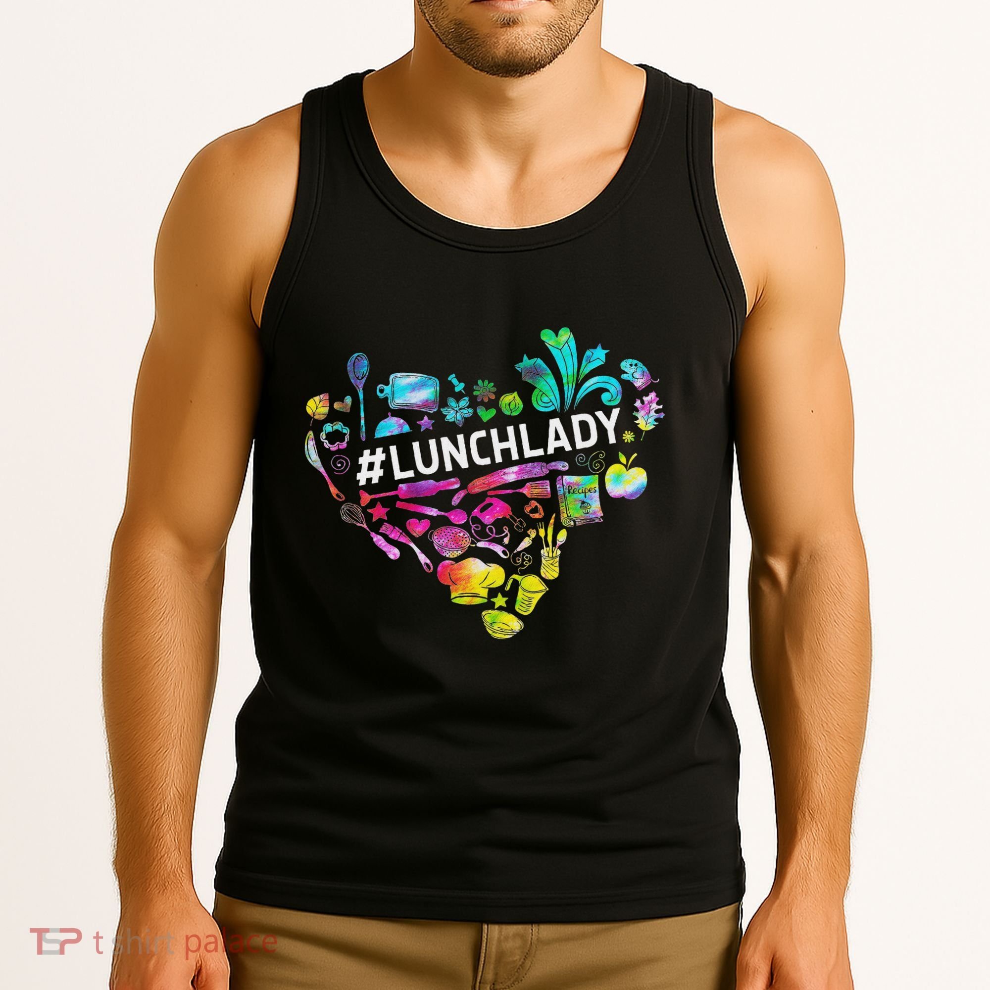 Tie Dye Lunch Lady Cafeteria Staff Welcome Back To School Tank Top