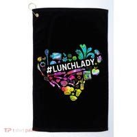 Tie Dye Lunch Lady Cafeteria Staff Welcome Back To School Golf Towel thumb 0