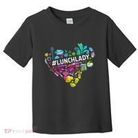 Tie Dye Lunch Lady Cafeteria Staff Welcome Back To School Toddler T-Shirt thumb 0