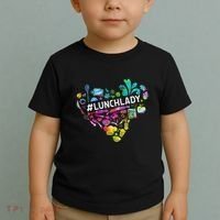 Tie Dye Lunch Lady Cafeteria Staff Welcome Back To School Toddler T-Shirt thumb 2