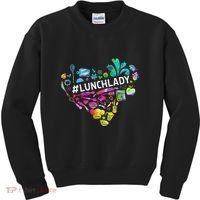 Tie Dye Lunch Lady Cafeteria Staff Welcome Back To School Kids Sweatshirt thumb 0