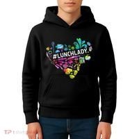 Tie Dye Lunch Lady Cafeteria Staff Welcome Back To School Kids Hoodie thumb 4