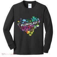 Tie Dye Lunch Lady Cafeteria Staff Welcome Back To School Kids Long Sleeve Shirt thumb 0