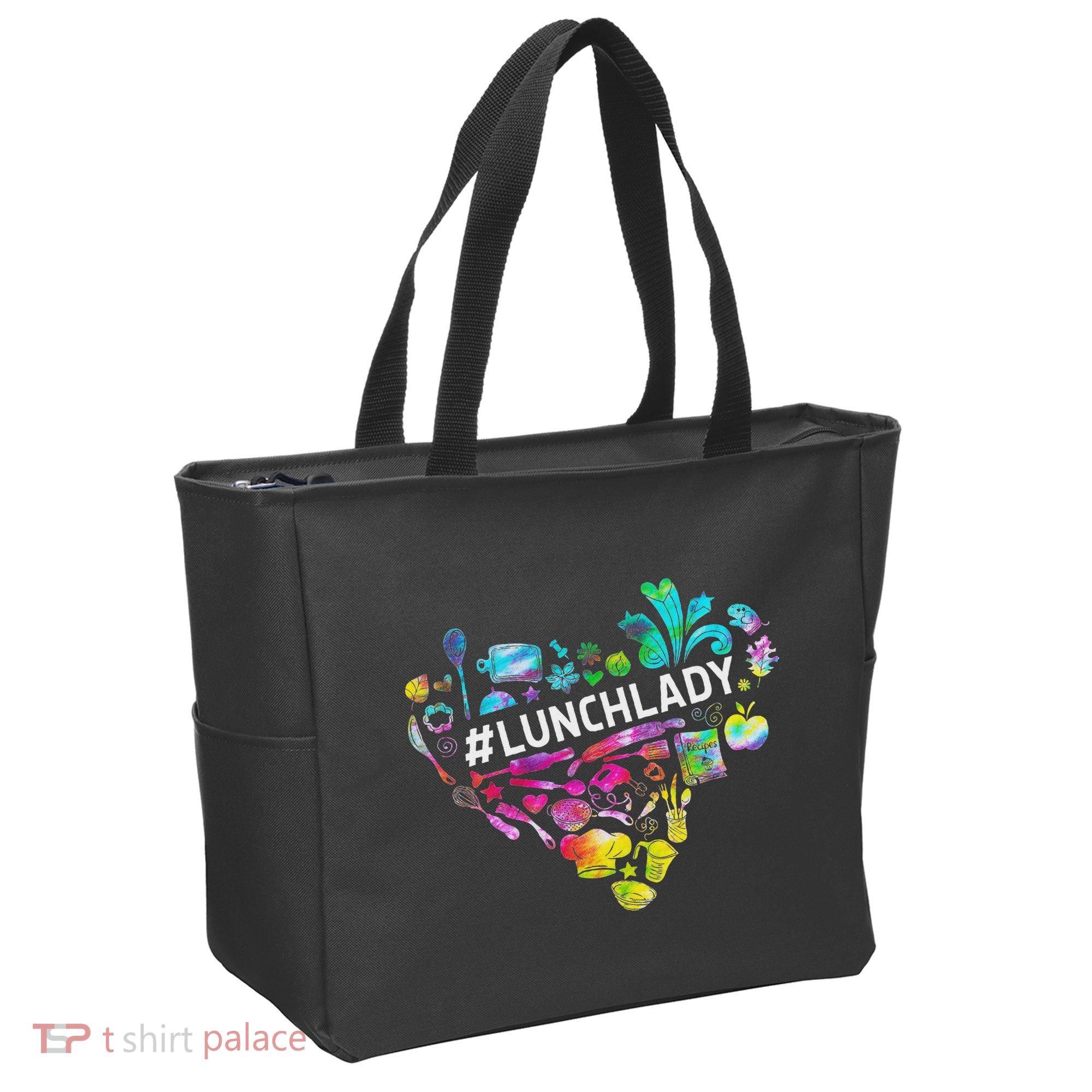 Tie Dye Lunch Lady Cafeteria Staff Welcome Back To School Tote Bag