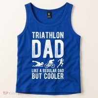 Triathlon Dad Like A Regular Dad But Cooler Triathlon Dad Cute Gift Tank Top thumb 2