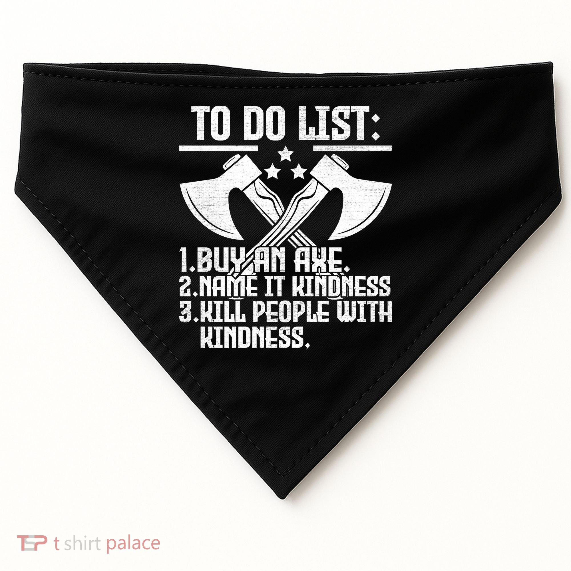 To Do List Buy An Axe Funny USA-Made Doggie Bandana