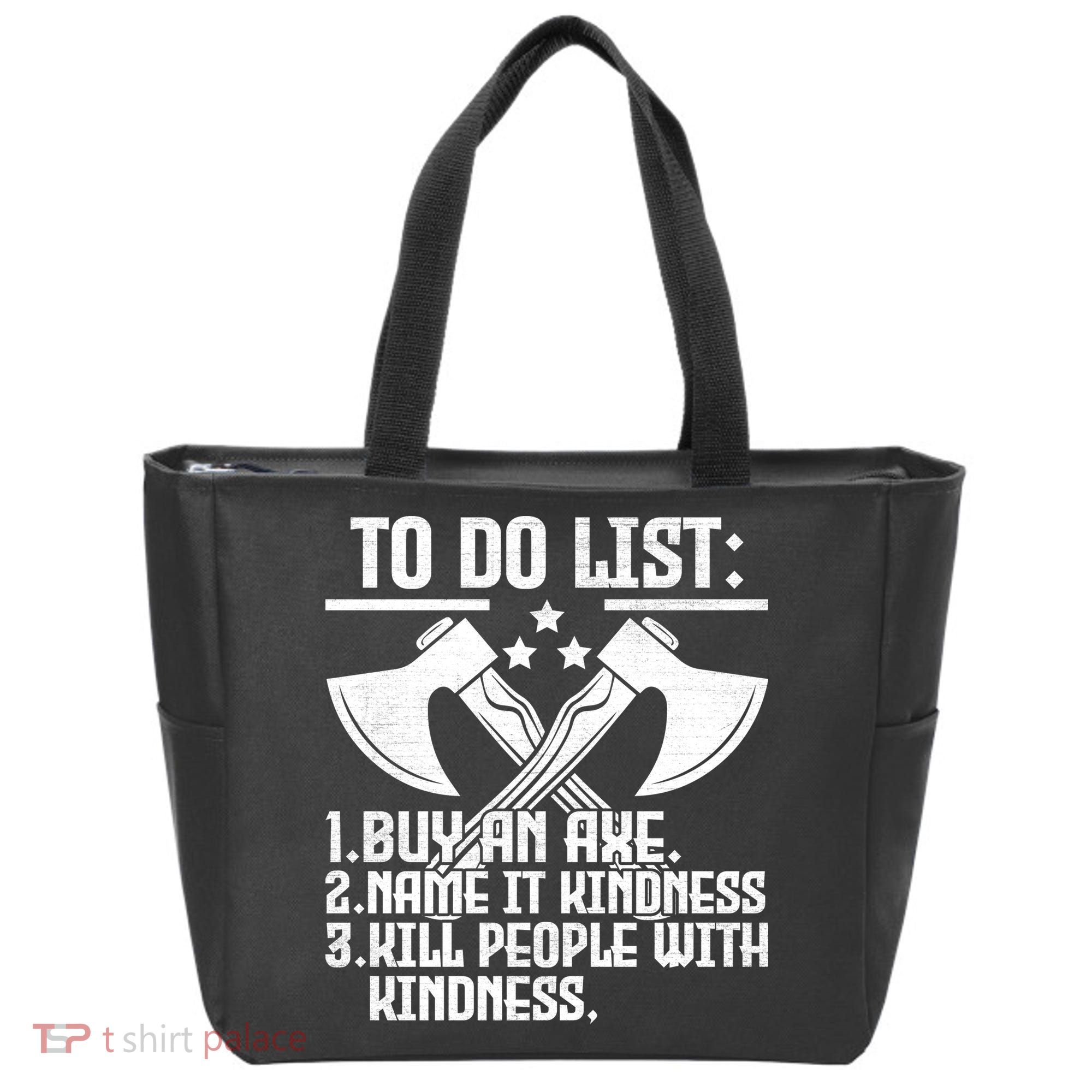 To Do List Buy An Axe Funny Tote Bag
