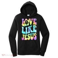 Tie Dye Love Like Jesus Retro Groovy Christian Religious God Women's Hoodie thumb 0