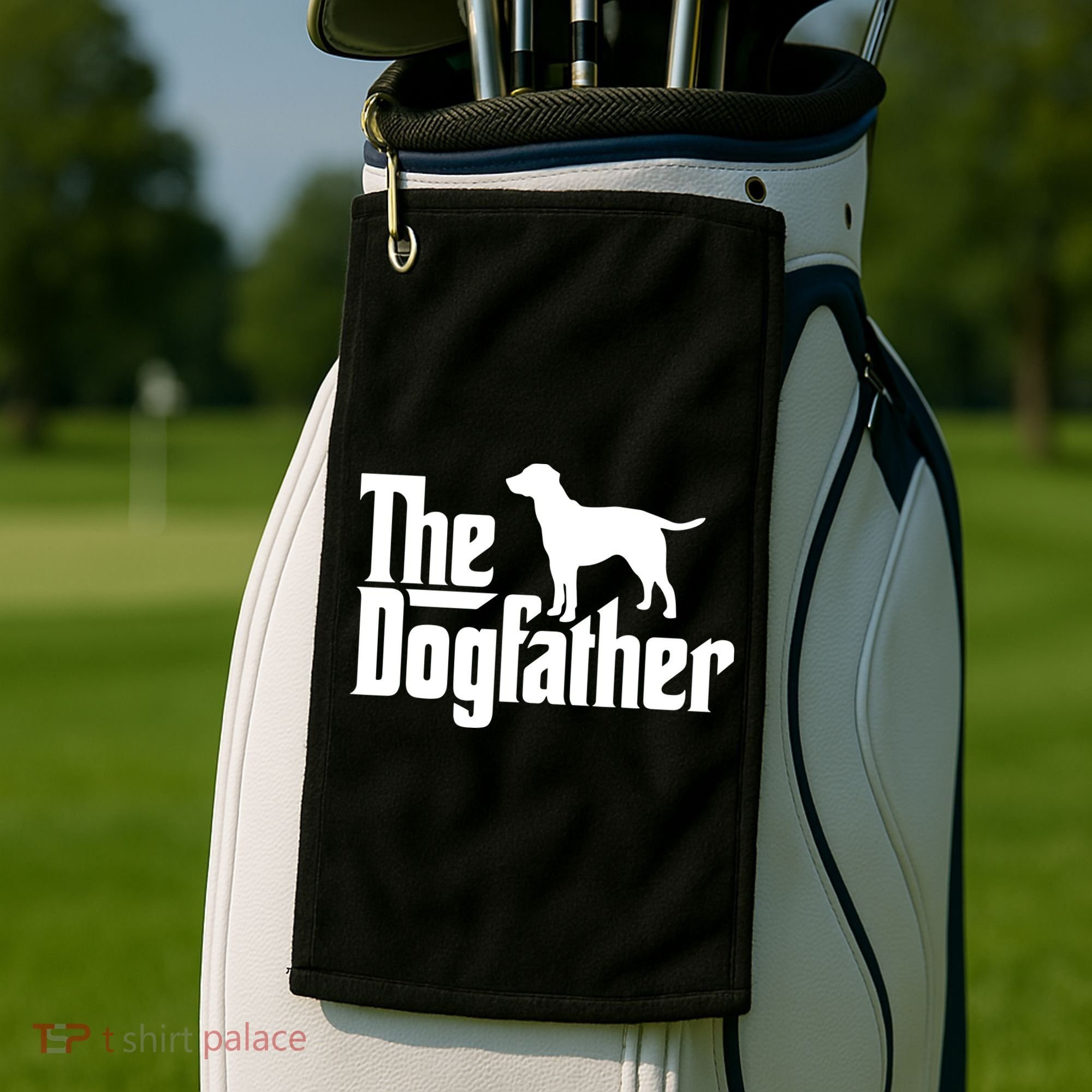 The Dogfather Labrador Funny Dog Owner Golf Towel