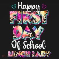 Tie Dye Leopard Happy First Day Of School Lunch Lady Bucket Hat thumb 4