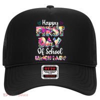 Tie Dye Leopard Happy First Day Of School Lunch Lady Hat thumb 0
