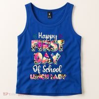 Tie Dye Leopard Happy First Day Of School Lunch Lady Tank Top thumb 2