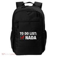 To Do List Nada Funny Backpack thumb 0