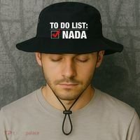 To Do List Nada Funny Bucket Hat thumb 2