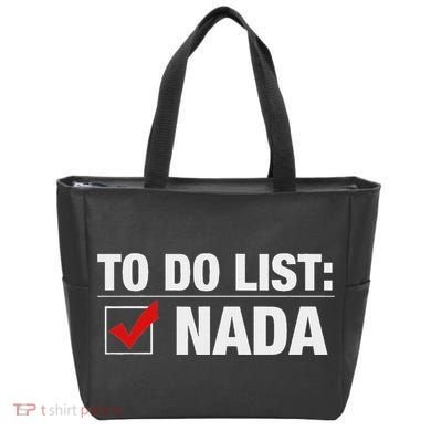 To Do List Nada Funny Tote Bag