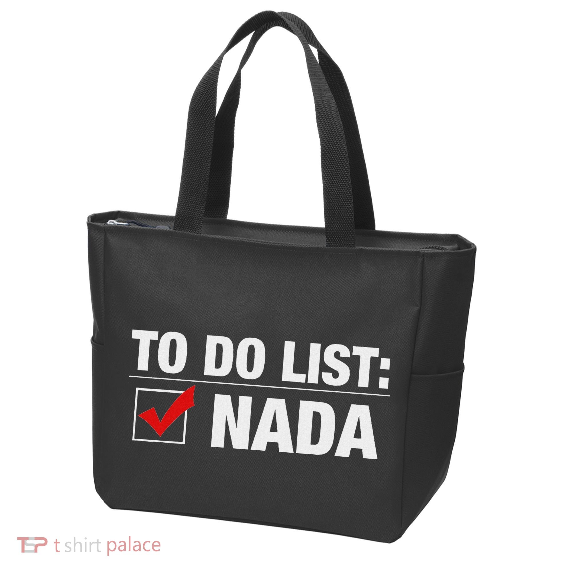 To Do List Nada Funny Tote Bag
