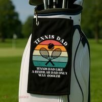 Tennis Dad Like A Regular Dad Only Way Cooler Golf Towel thumb 2