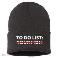 To Do List Your Mom Sustainable Knit Beanie thumb 0