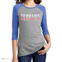 To Do List Your Mom Women's Tri-Blend 3/4-Sleeve Raglan Shirt thumb 2