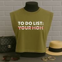To Do List Your Mom Garment-Dyed Women's Muscle Tee thumb 3