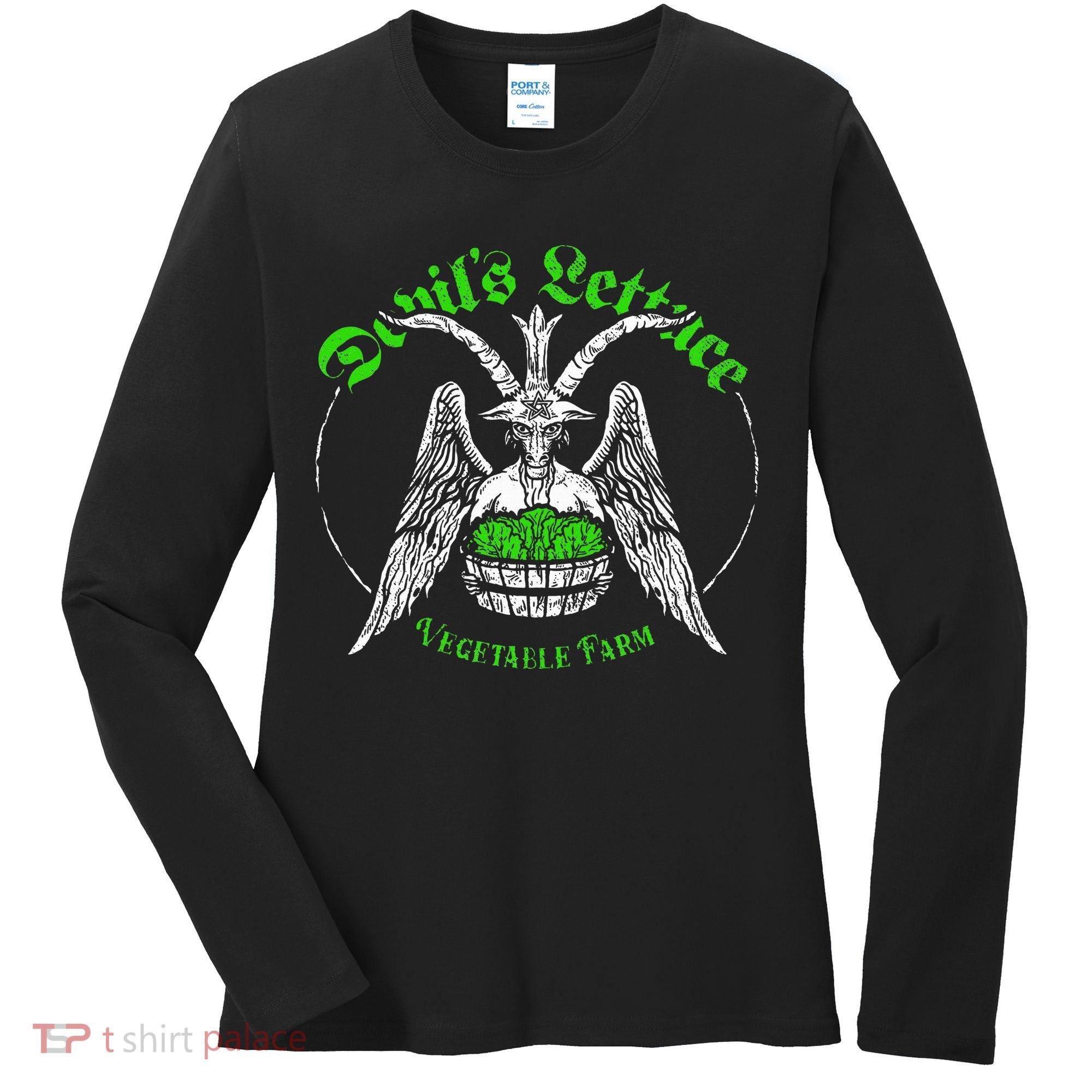 The Devils Lettuce Vegetable Farm Dank Meme Funny Women's Long Sleeve Shirt