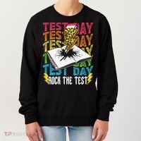 Testing Day Motivational School Teacher Rock The Test Day Women's Sweatshirt thumb 0