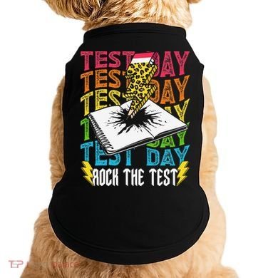 Testing Day Motivational School Teacher Rock The Test Day Doggie Tank