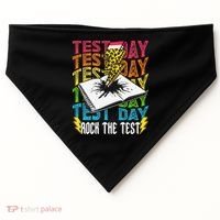 Testing Day Motivational School Teacher Rock The Test Day USA-Made Doggie Bandana thumb 0
