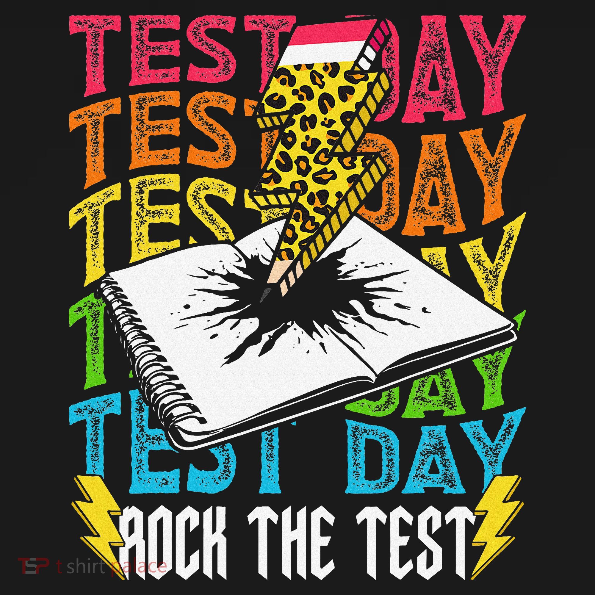 Testing Day Motivational School Teacher Rock The Test Day Apron