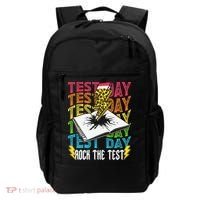 Testing Day Motivational School Teacher Rock The Test Day Backpack thumb 0