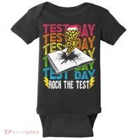 Testing Day Motivational School Teacher Rock The Test Day Baby Bodysuit thumb 0