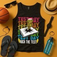 Testing Day Motivational School Teacher Rock The Test Day Tank Top thumb 4