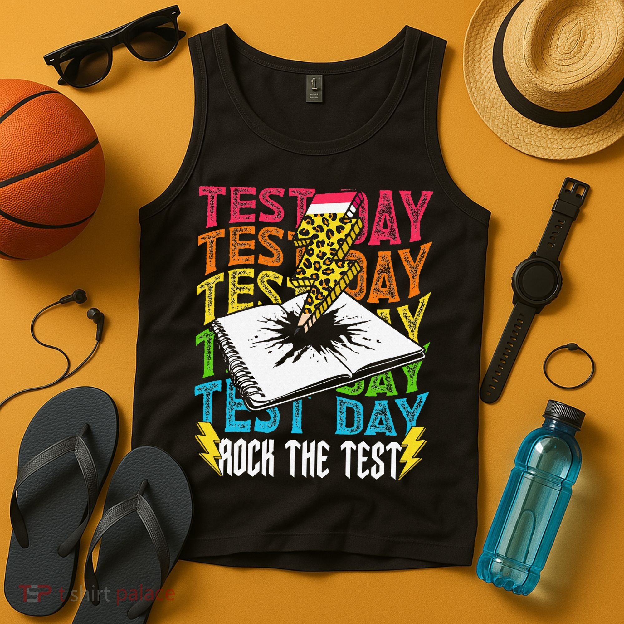 Testing Day Motivational School Teacher Rock The Test Day Tank Top