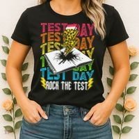 Testing Day Motivational School Teacher Rock The Test Day Women's T-Shirt thumb 2