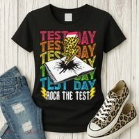 Testing Day Motivational School Teacher Rock The Test Day Women's T-Shirt thumb 3