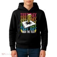 Testing Day Motivational School Teacher Rock The Test Day Kids Hoodie thumb 4