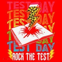 Testing Day Motivational School Teacher Rock The Test Day Santa Hat thumb 1