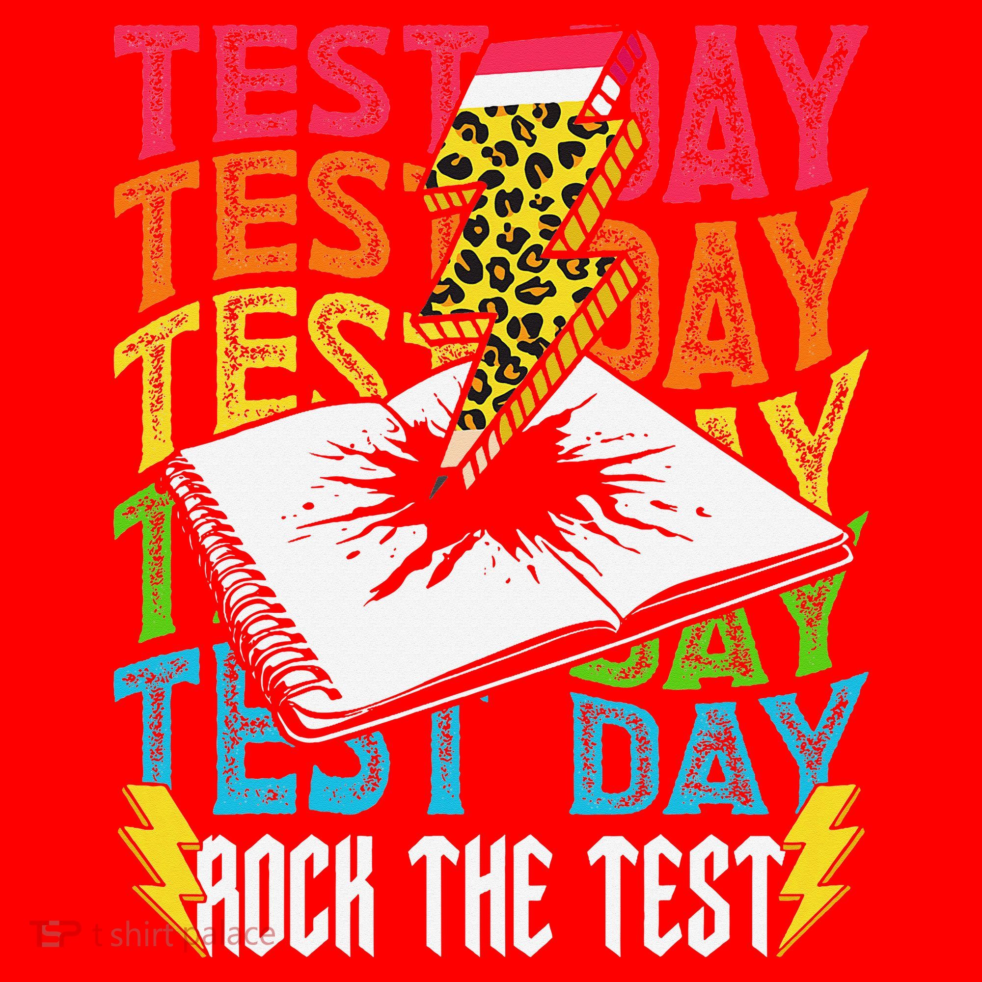 Testing Day Motivational School Teacher Rock The Test Day Santa Hat