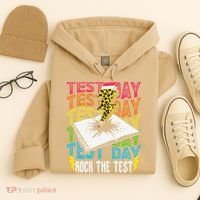 Testing Day Motivational School Teacher Rock The Test Day Hoodie thumb 4