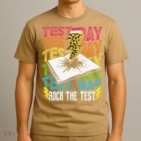 Testing Day Motivational School Teacher Rock The Test Day T-Shirt thumb 3