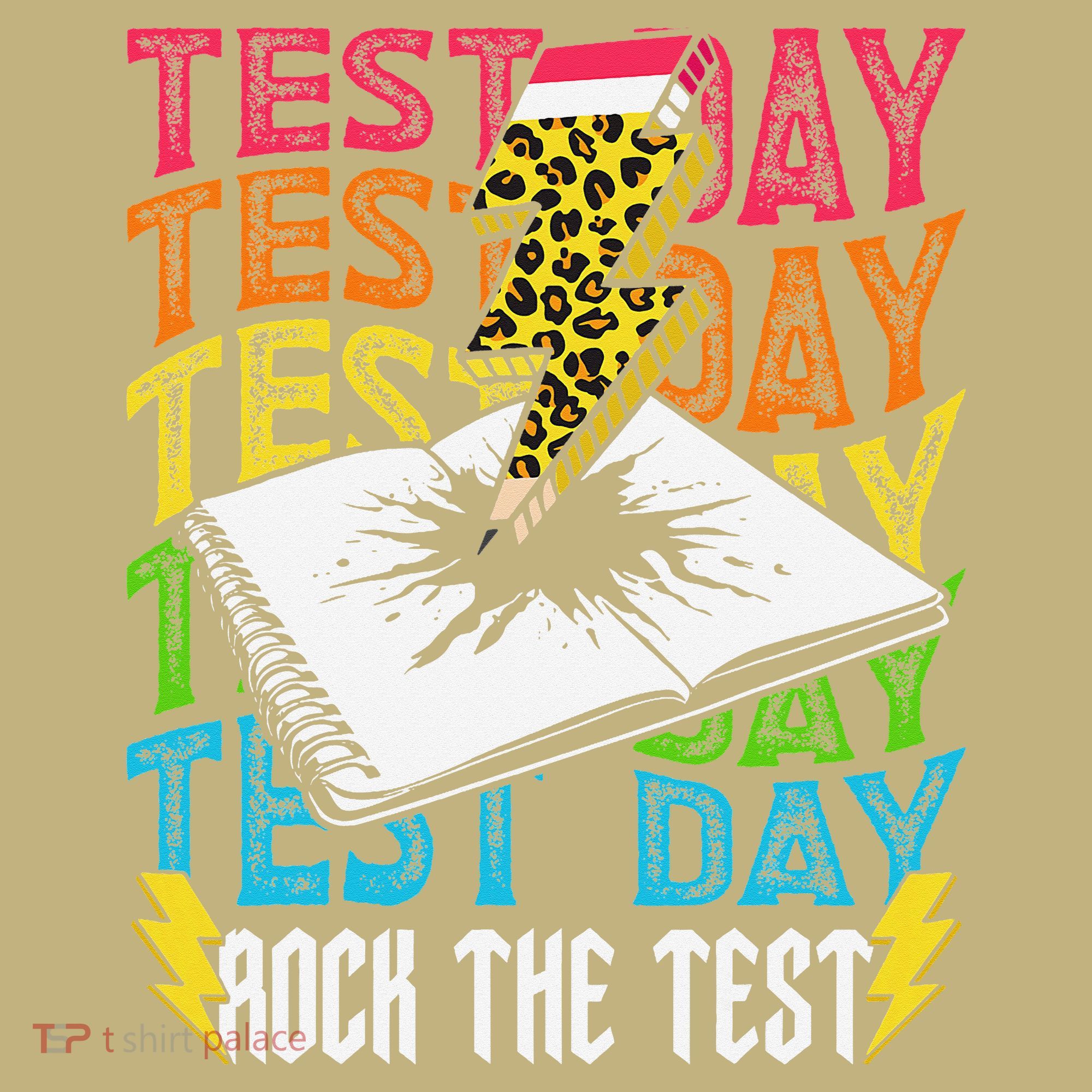 Testing Day Motivational School Teacher Rock The Test Day Polo
