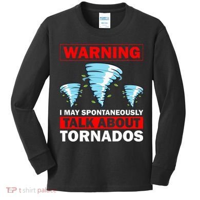 Tornado Designs Meteorology Storm Lovers Kids Long Sleeve Shirt
