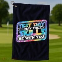 Test Day May Skills Be With You Golf Towel thumb 1