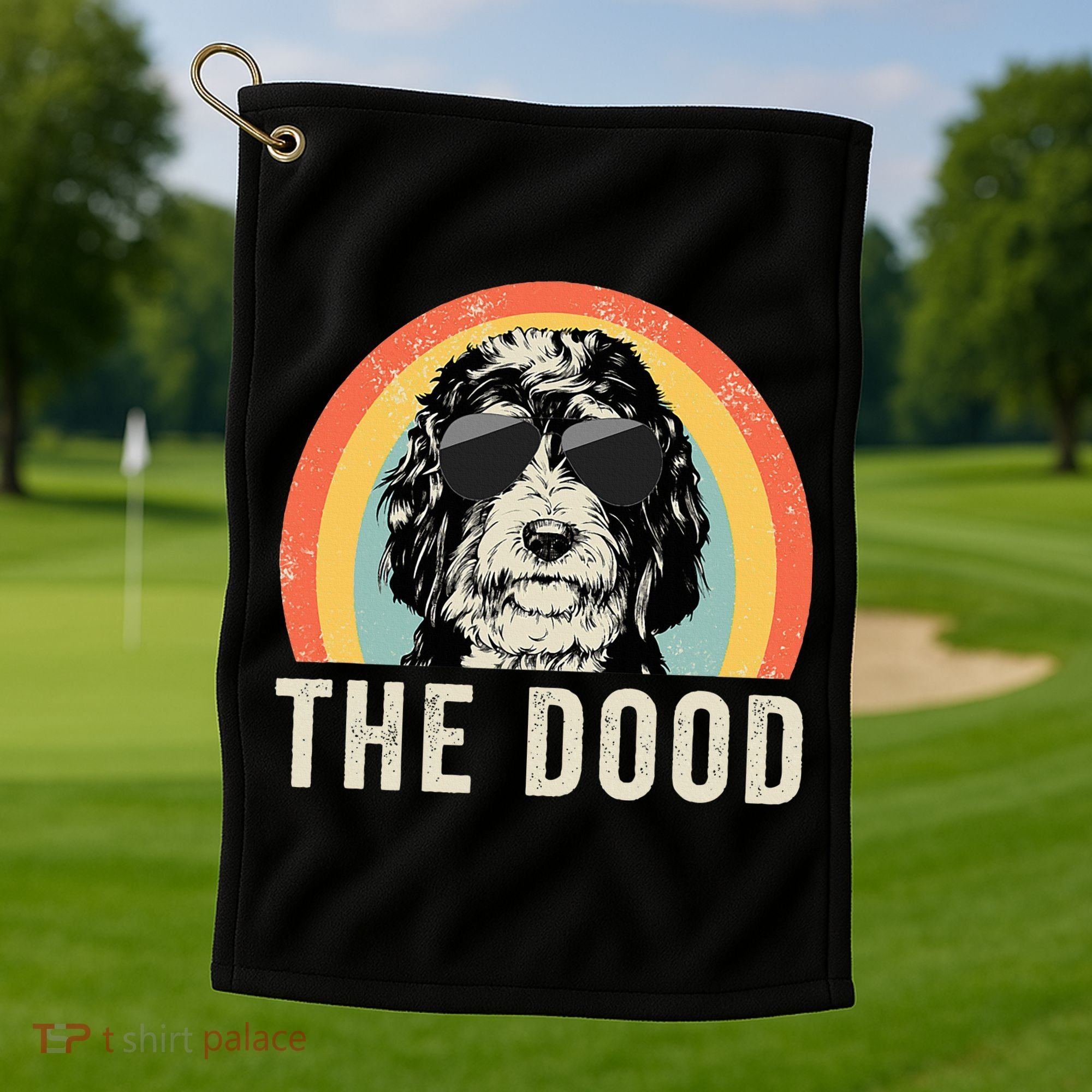 The Dood Mom Bernedoodle Doodle Dog Dad Golf Towel