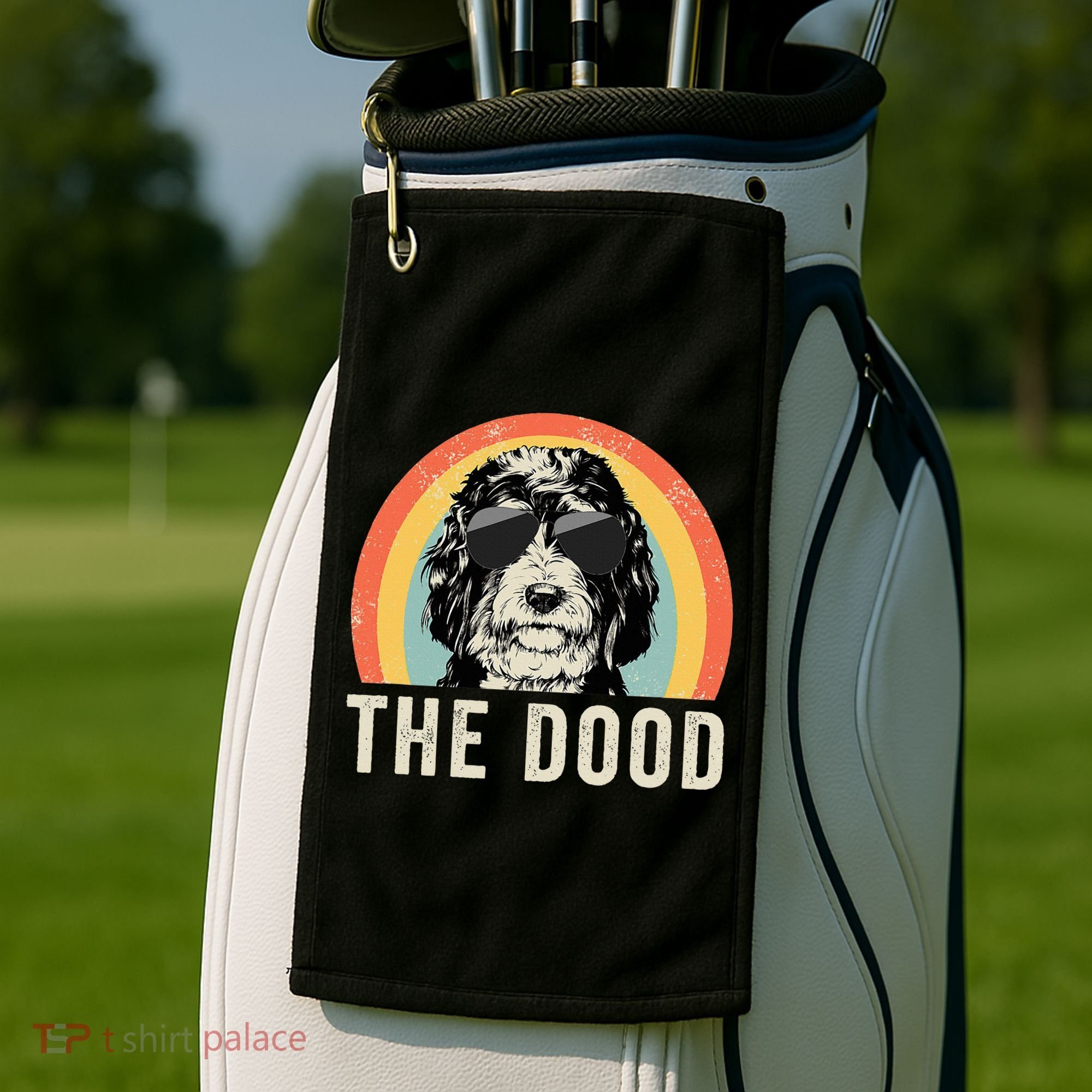 The Dood Mom Bernedoodle Doodle Dog Dad Golf Towel