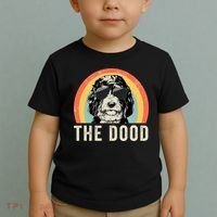 The Dood Mom Bernedoodle Doodle Dog Dad Toddler T-Shirt thumb 2
