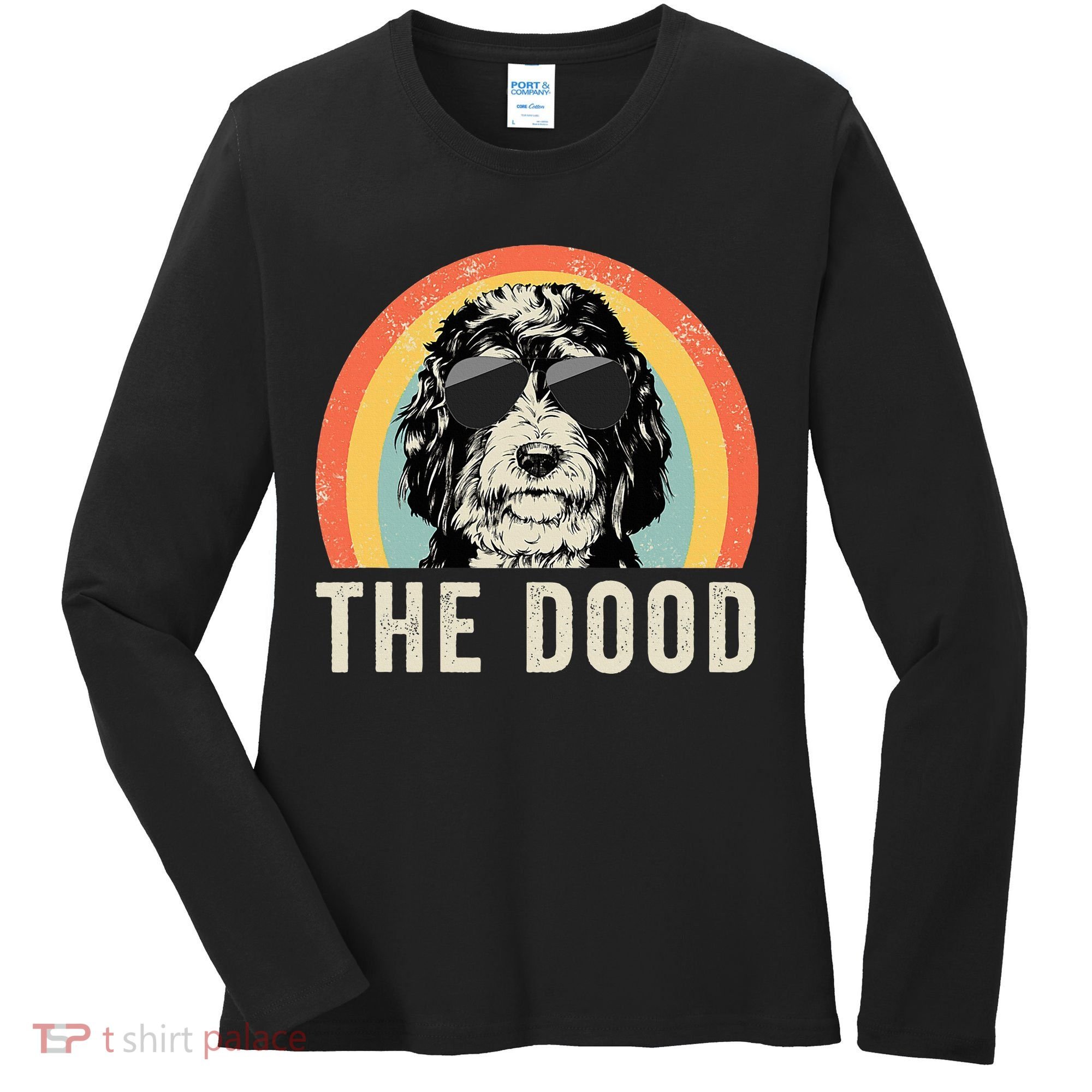 The Dood Mom Bernedoodle Doodle Dog Dad Women's Long Sleeve Shirt