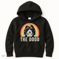 The Dood Mom Bernedoodle Doodle Dog Dad Kids Hoodie thumb 0