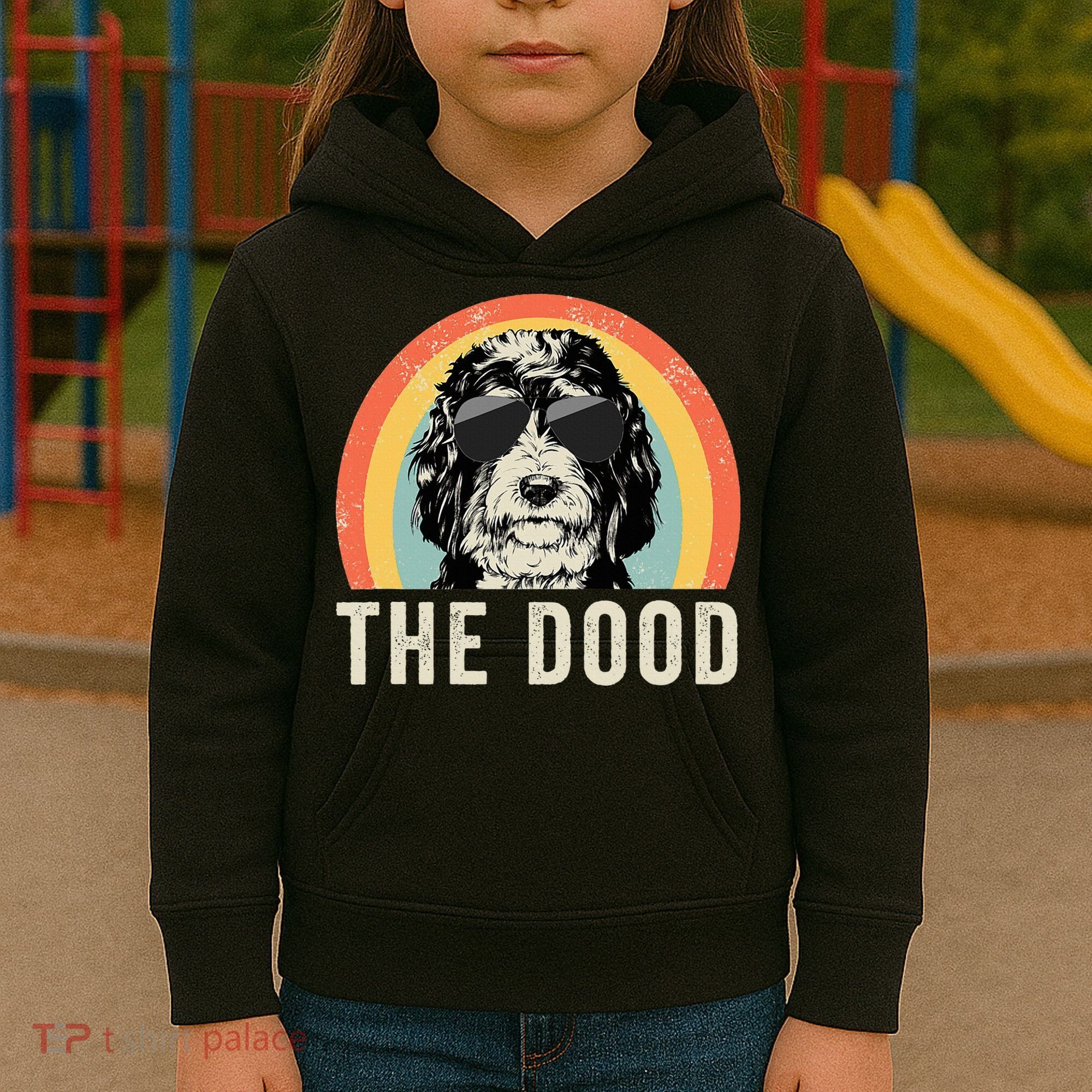 The Dood Mom Bernedoodle Doodle Dog Dad Kids Hoodie